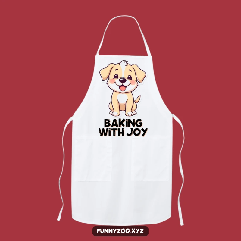 Funny Puppy Wagging Apron, Happy Chef Wear, Kitchen Funny Gift