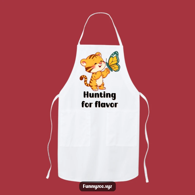Funny Tiger Butterfly Apron: Cook with Playful Spirit!