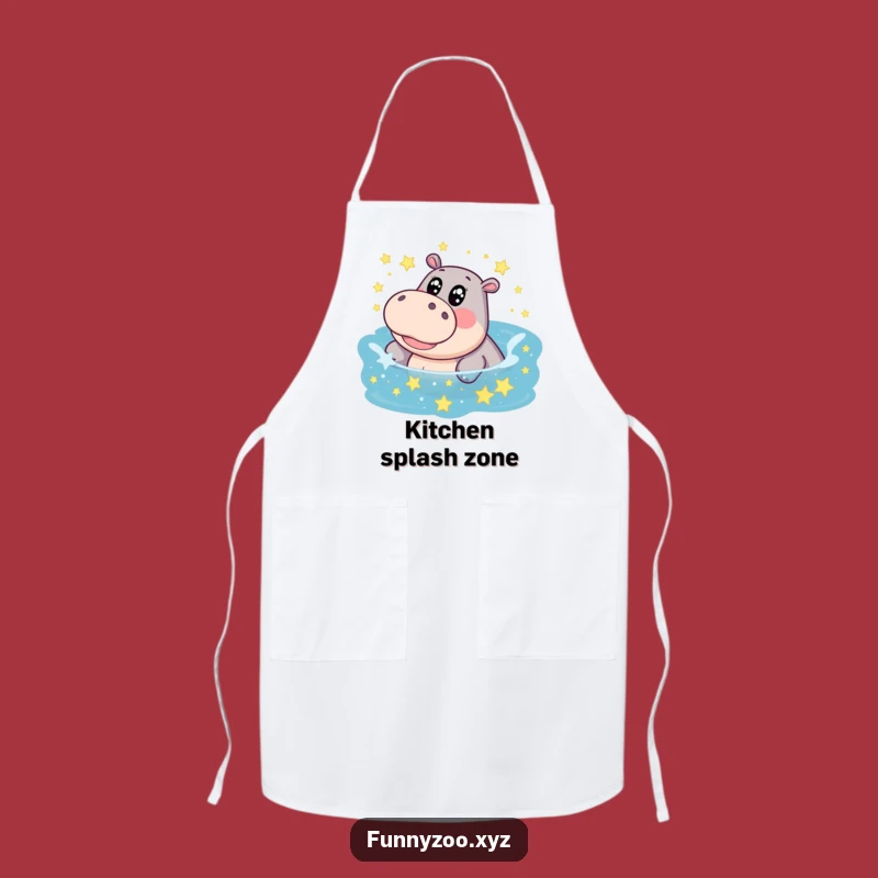 Funny Hippo Star Pool Apron: Cook with Wonder, Your Funny Gift!