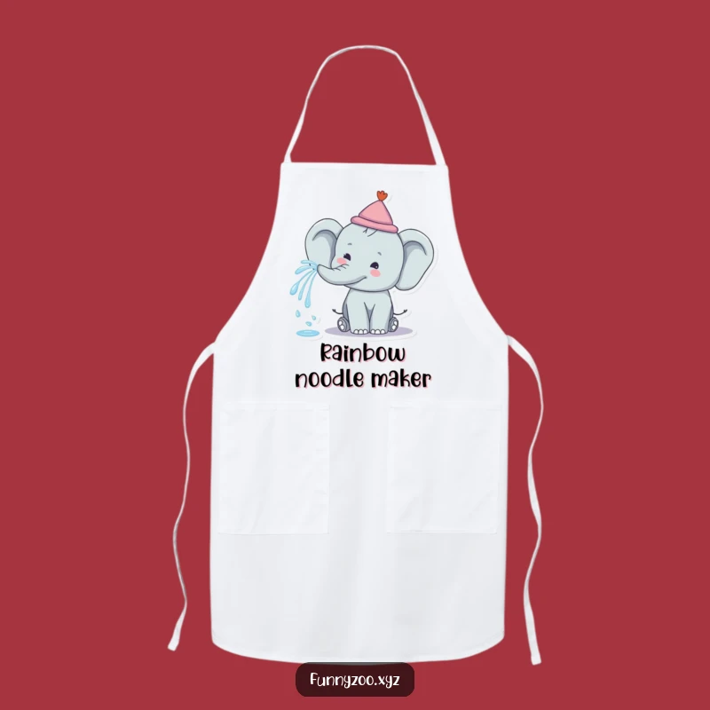 Funny Elephant Rainbow Spray Apron: Kitchen Joy for Happy Cooks