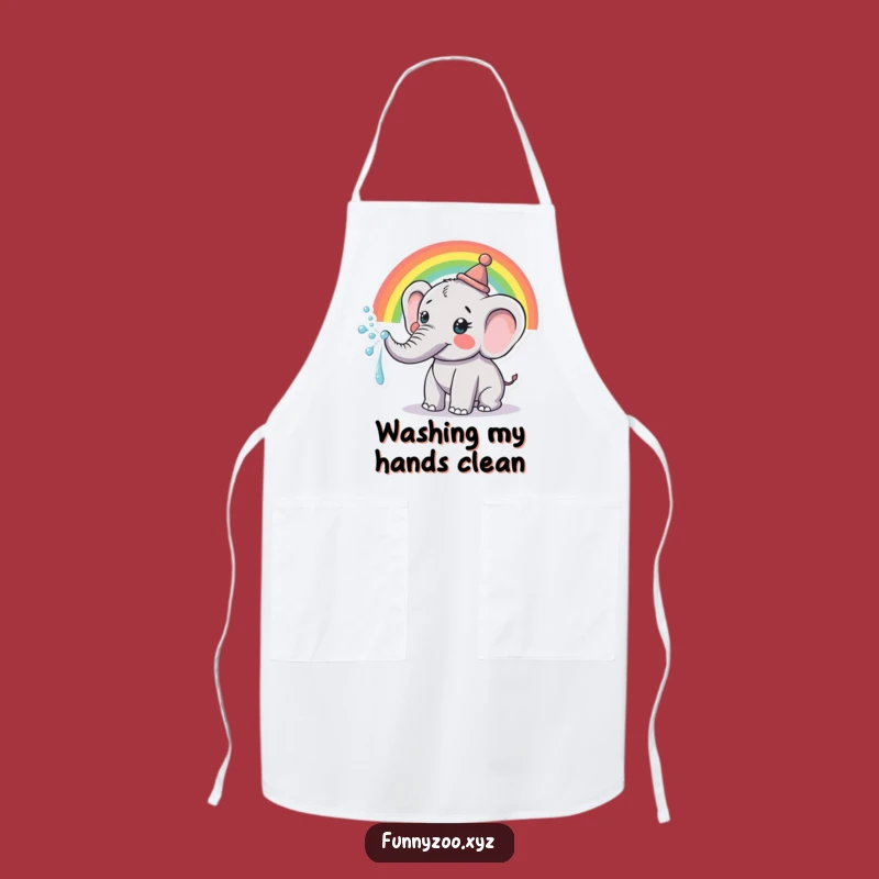 Funny Elephant Apron: Rainbow Trunk Chef - Fun & Practical Cooking Gift!