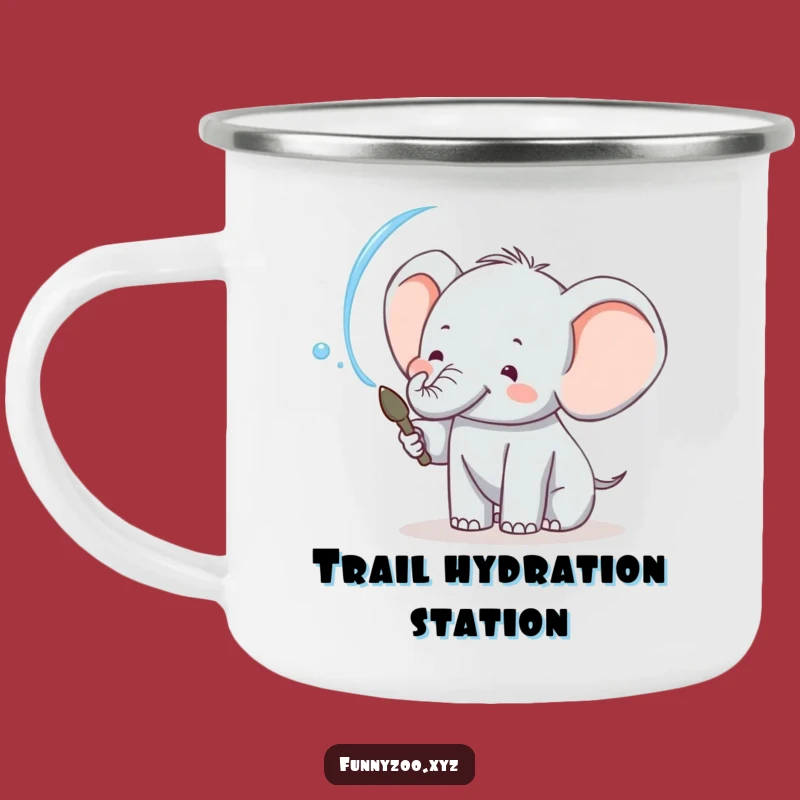 Funny Elephant Adventure Mug: Durable & Humorous Outdoor Gift for Campers