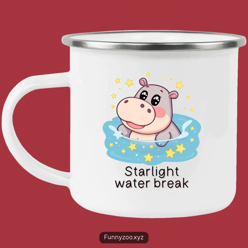 Funny Hippo Star Pool Camping Mug: Camp Under the Stars, Perfect Funny Gift!