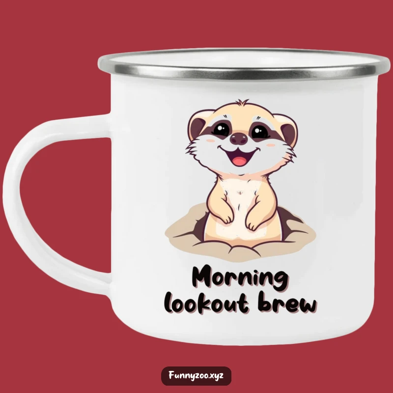 Funny Meerkat Camping Mug: Your Watchful Companion Outdoors!
