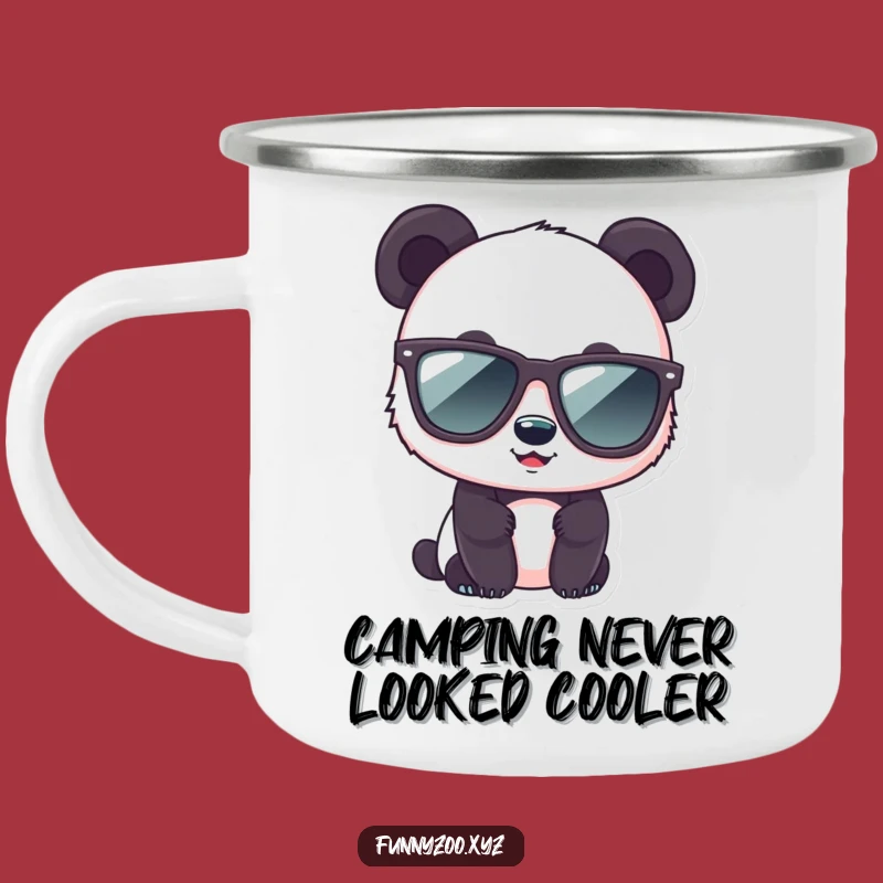 Funny Panda Sunglasses Camping Mug: Stay Cool on Adventures with This Humorous Mug