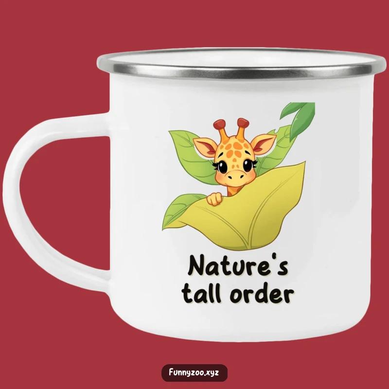 Funny Giraffe Safari Mug: Durable & Humorous Camping Companion