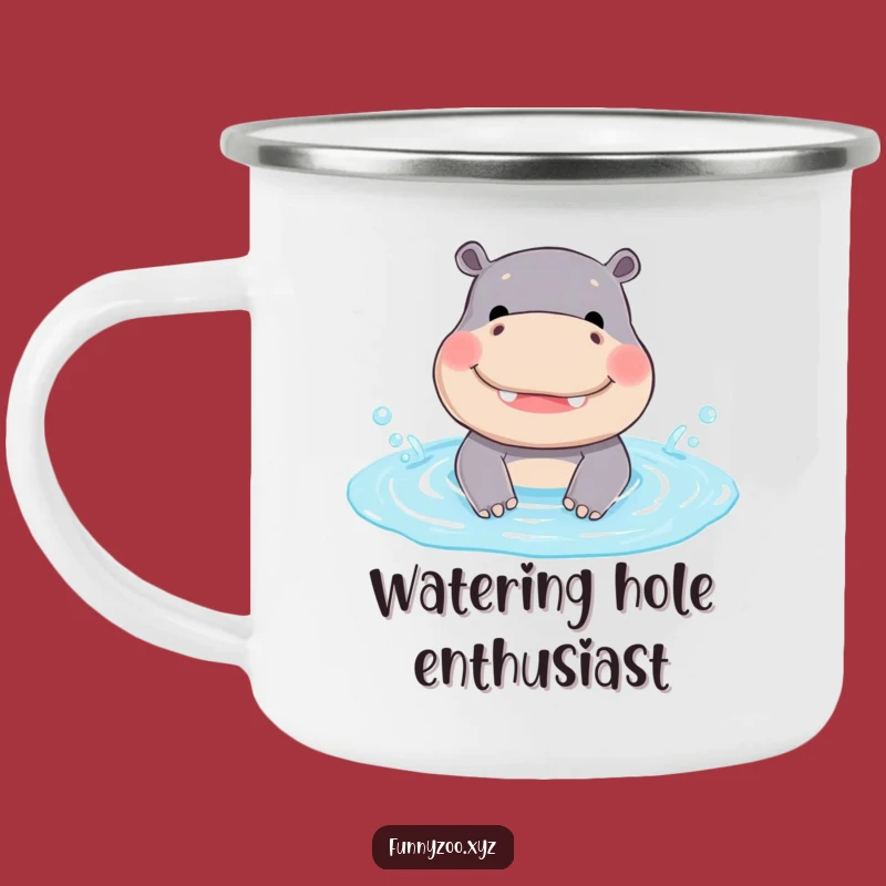 Funny Hippo Camp Splash Mug - Durable Animal Camping Mug Gift