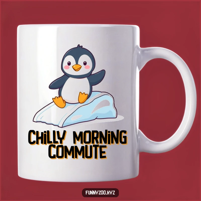 Funny Penguin Slide Mug: Hilarious Winter Fun Gift for Penguin Lovers!