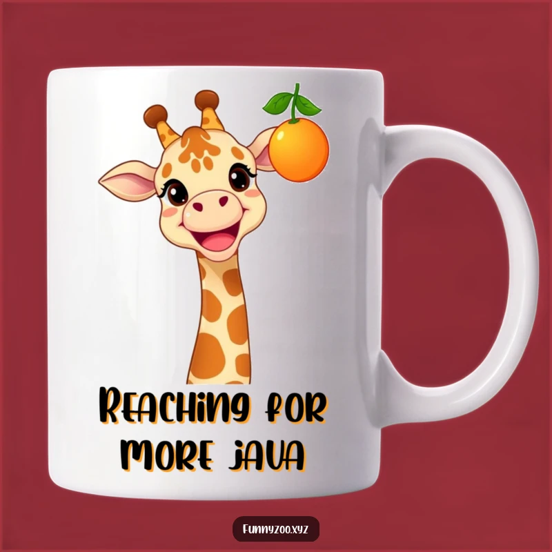 Funny Cheerful Giraffe Mug: Fruit-Loving High-Reach Fun Gift for Animal Fans