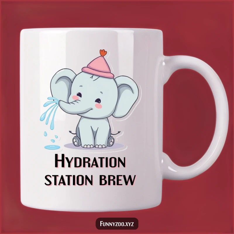 Funny Elephant Rainbow Spray Mug: Happy Character Gift for Joyful Sips