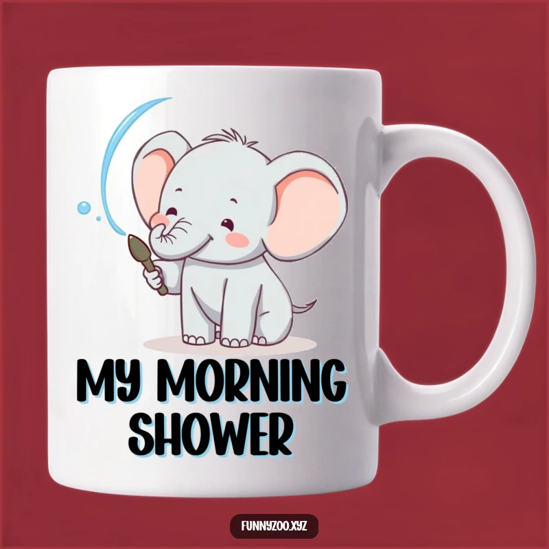 Funny Elephant Spraying Water Mug: A Cheerful Animal Gift for Water Lovers