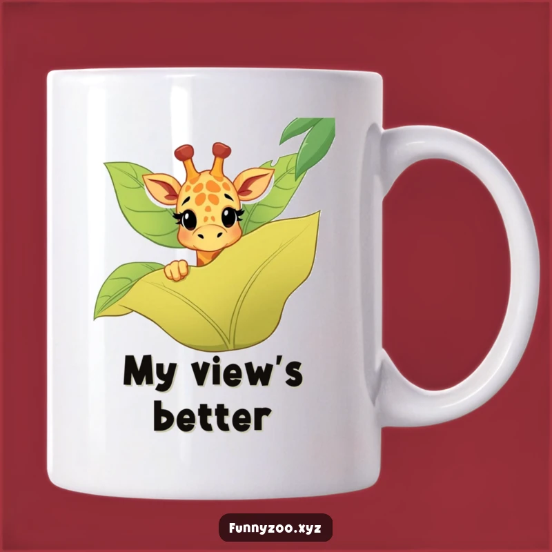 Funny Giraffe Jungle Leaf Mug: A Tall Drink of Laughs Gift