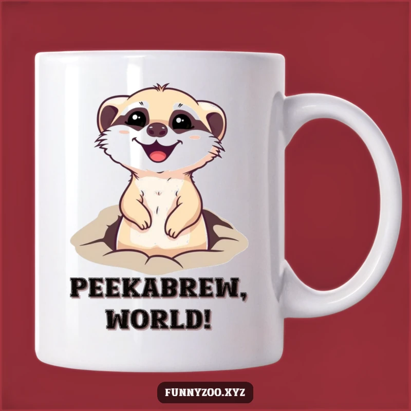 Funny Meerkat Mug: Peek-a-Boo Laughs with This Happy Character!