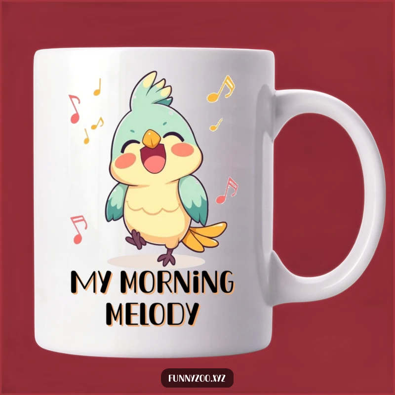Funny Parrot Music Mug: Joyful Squawking Melody Gift!