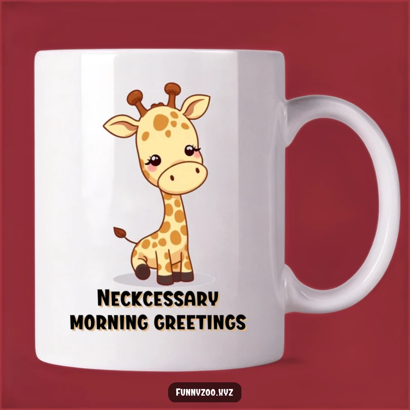 Funny Giraffe Greeting Mug, Perfect Playful Animal Gift for Coffee Lovers