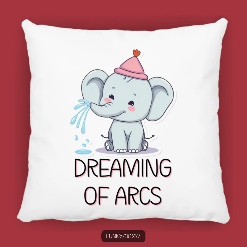 Funny Elephant Rainbow Spray Pillow: Cozy Colorful Decor, Great Gift