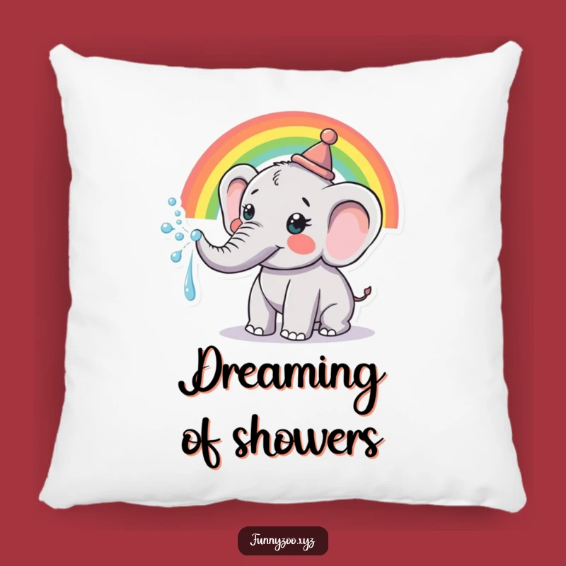 Funny Elephant Pillow: Soft & Cheerful Rainbow Trunk - Cozy Funny Gift!
