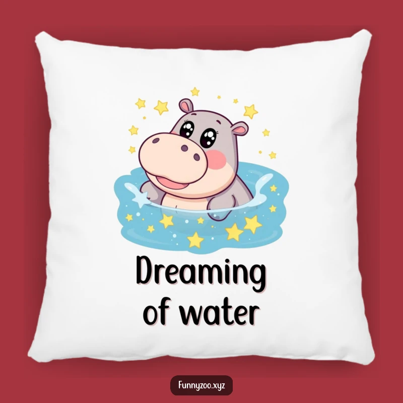 Funny Hippo Star Pool Pillow: Cuddle Up with Cosmic Comfort, Perfect Funny Gift!
