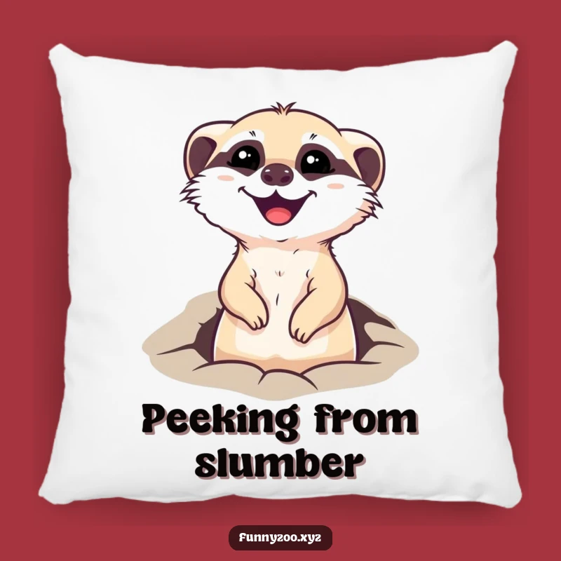Funny Meerkat Pillow: Snuggle Up with This Peeking Pal!