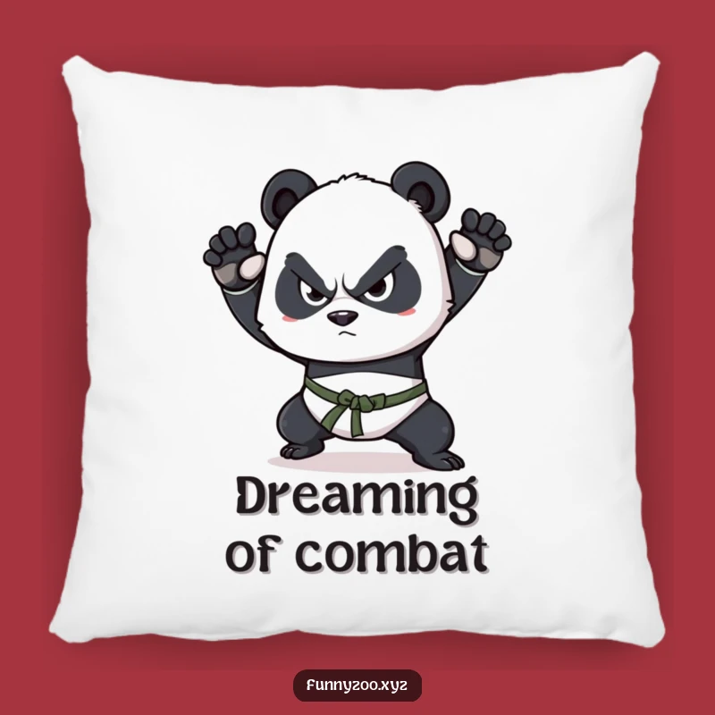 Funny Panda Martial Arts Pillow: Cuddle Up with Strength, Perfect Funny Gift!
