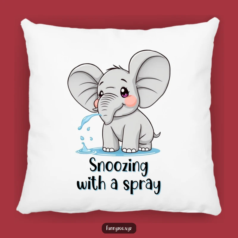 Funny Surprised Elephant Pillow: Soft Comfort with Gigantic Ears and Water Play