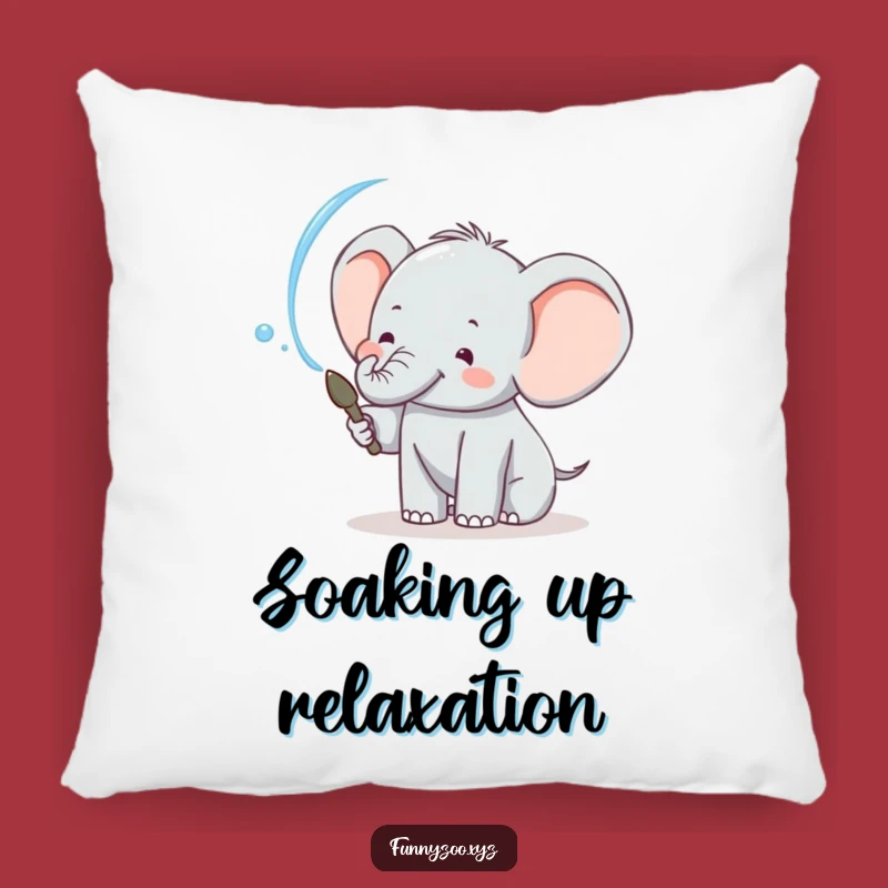Funny Elephant Spraying Water Pillow: Comfortable & Comical Gift for Any Room