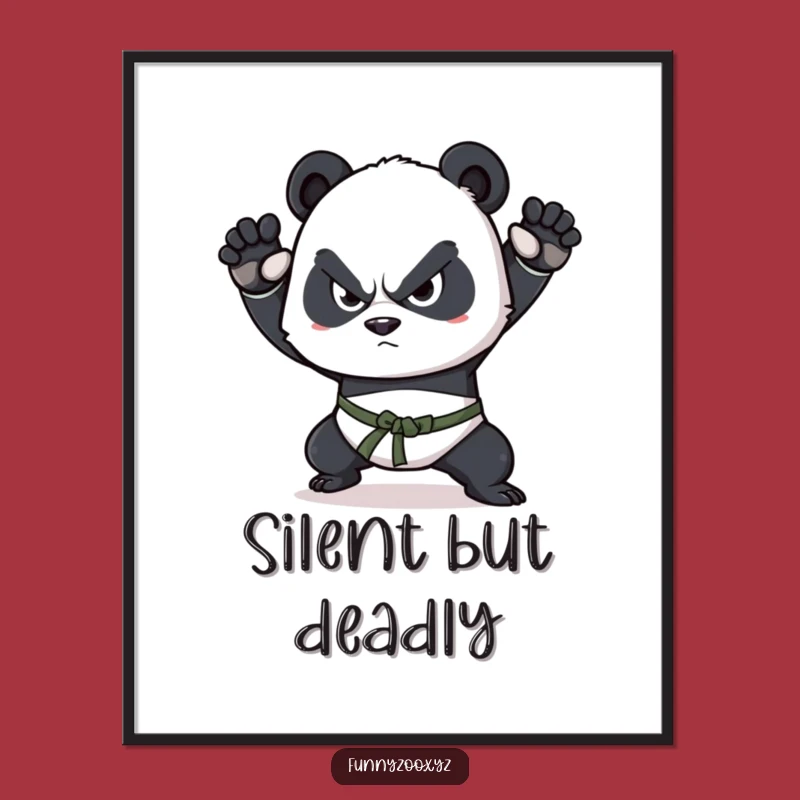 Funny Panda Martial Arts Digital Art: Instant Motivation for Your Walls, Funny Gift!
