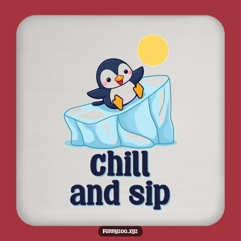 Funny Penguin Slide Coaster - Cheerful Arctic Decor, Perfect Gift!