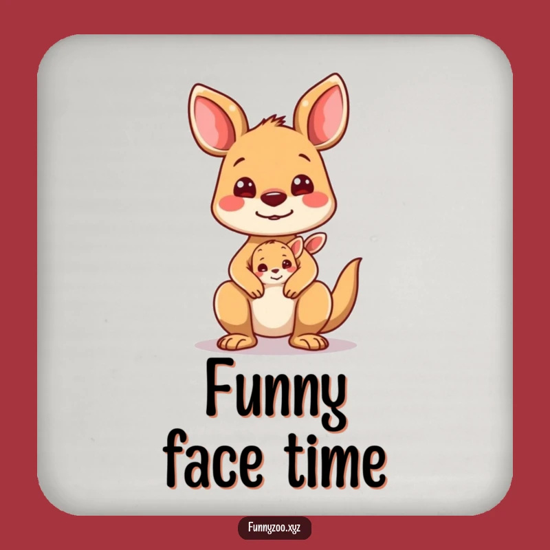 Funny Kangaroo Joey Coasters: Protect Surfaces with Silly Charm!