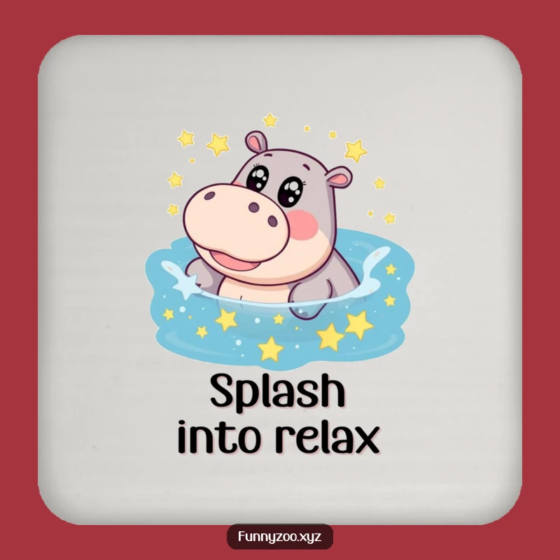 Funny Hippo Star Pool Coaster: Protect Surfaces with Magic, Funny Gift!