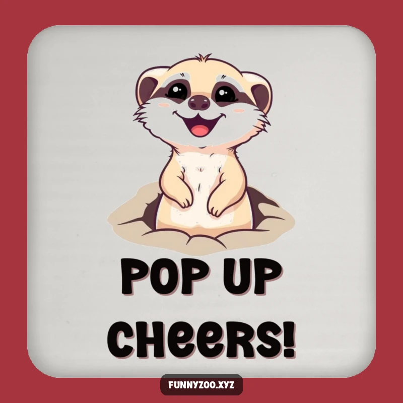 Funny Meerkat Coaster: Keep Surfaces Safe with This Peeking Friend!