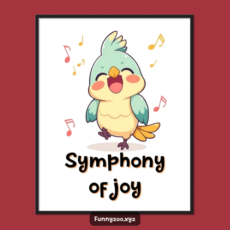Funny Parrot Music Poster: Bring Joyful Melodies to Your Walls!