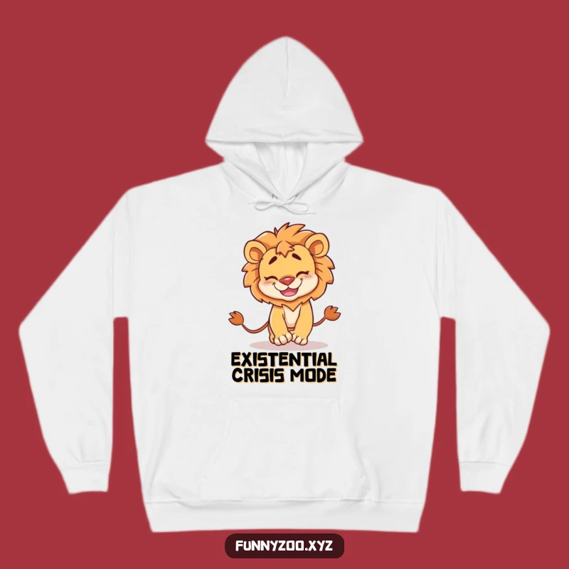 Funny Lion Hoodie: Cozy & Comical Lion Chasing Tail - Warm Funny Gift!