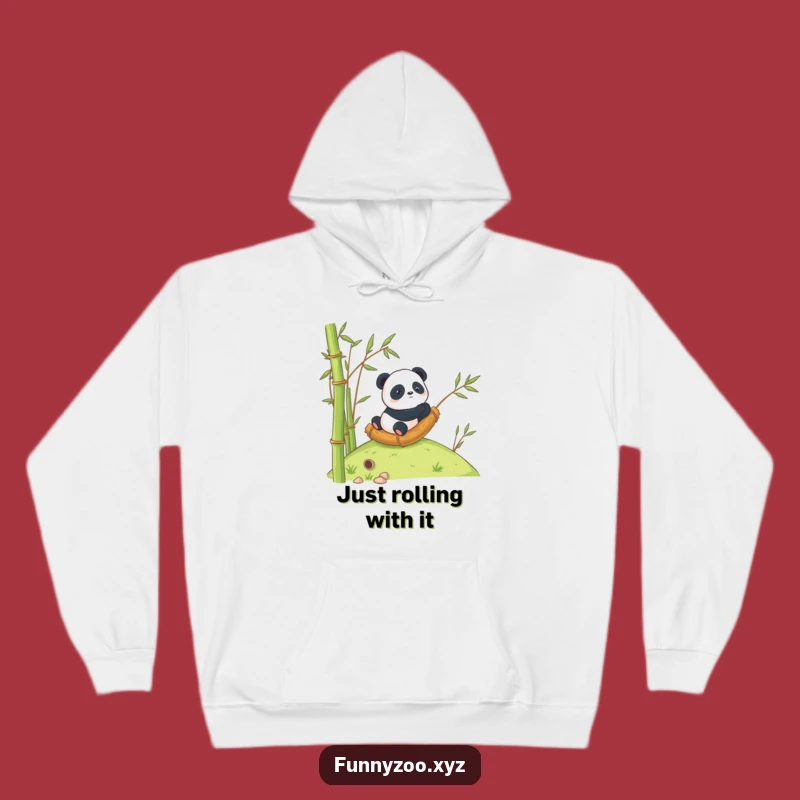 Funny Panda Bamboo Hoodie: Cozy Up for a Rolling Good Time!