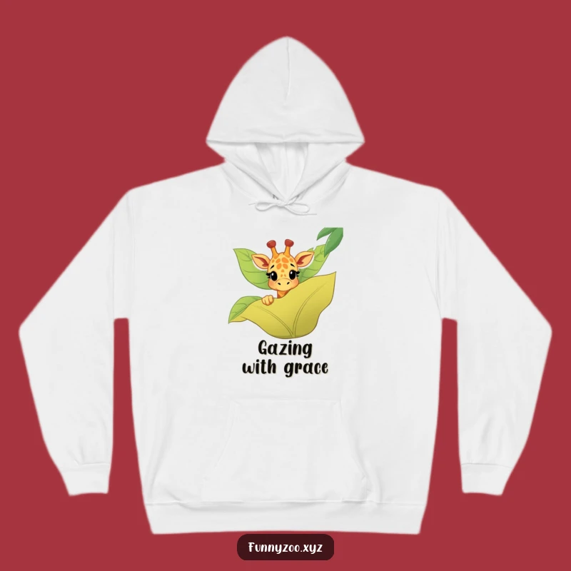 Funny Giraffe Leaf Hoodie: Cozy & Comical for Adventure Lovers