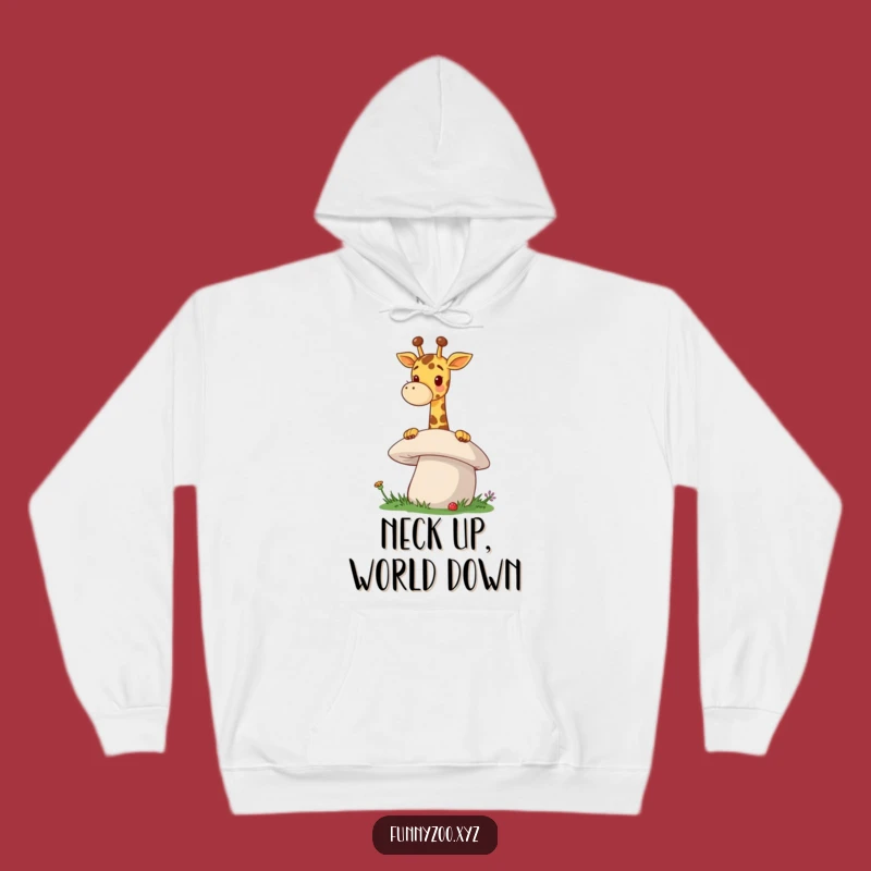 Funny Giraffe Mushroom Hoodie A Cozy Cheerful Character Sweatshirt