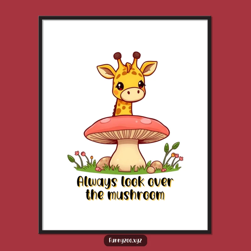 Free Printable Giraffe Wall Art - Playful Peek-a-Boo Decor!