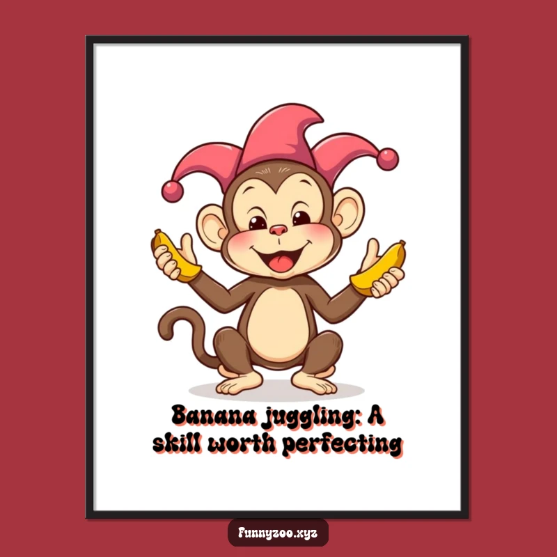 Free Printable Funny Monkey Jester Wall Art - Hilarious Downloadable Decor!