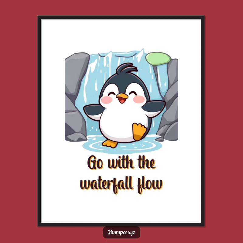 Free Printable Penguin Wall Art - Surprised & Slipping into Fun Decor!