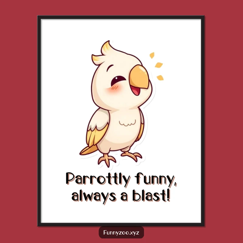 Free Printable Wall Art: Funny Mimicking Parrot - Quirky Bird Art for Home