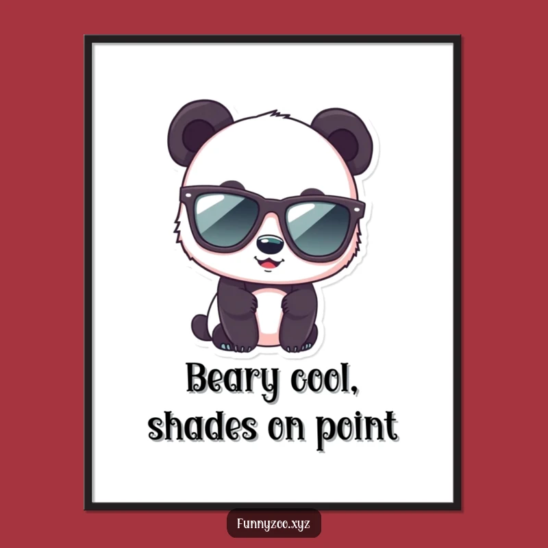 Free Printable Wall Art: Panda with Sunglasses - Hipster Animal Art for Home