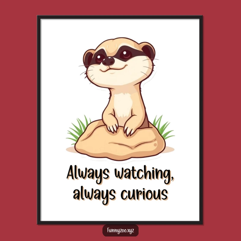 Funny Free Printable Meerkat Wall Art: Curious Pop-Up Downloadable Decor
