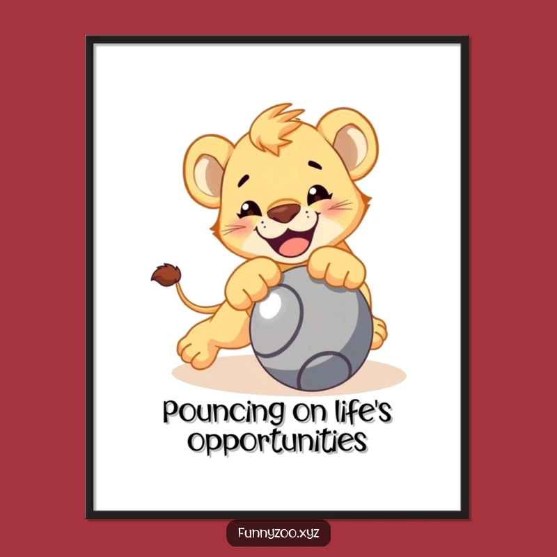 Free Printable Lion Cub Wall Art: Funny Downloadable Decor for a Playful Room
