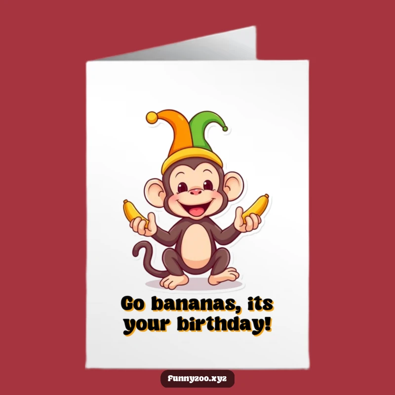 Free Printable Birthday Card: Juggling Monkey Fun, Perfect Silly DIY Gift!