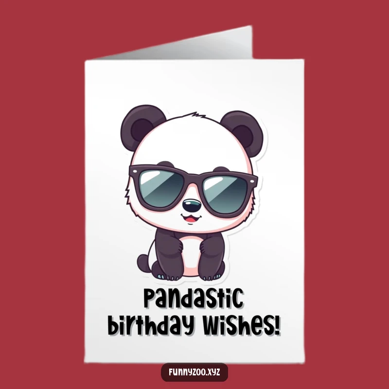 Free Printable Birthday Card: Panda with Sunglasses - Cool Downloadable Gift