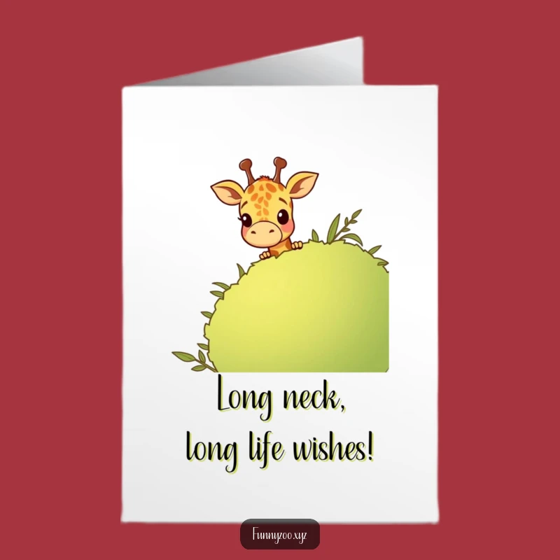 Funny Free Printable Giraffe Birthday Card: Peek-a-Boo Bush, Downloadable Laughs!