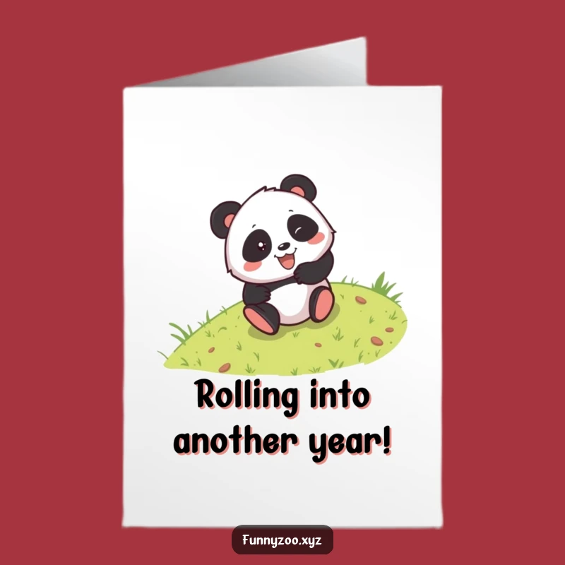 Funny Panda Birthday Card Free Printable: Hilarious Rolling Panda Downloadable Gift