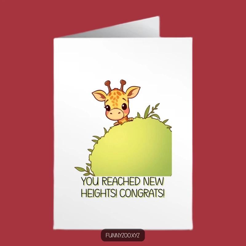 Free Printable Giraffe Congratulations Card: Peek-a-Boo Bush, Downloadable Joy!