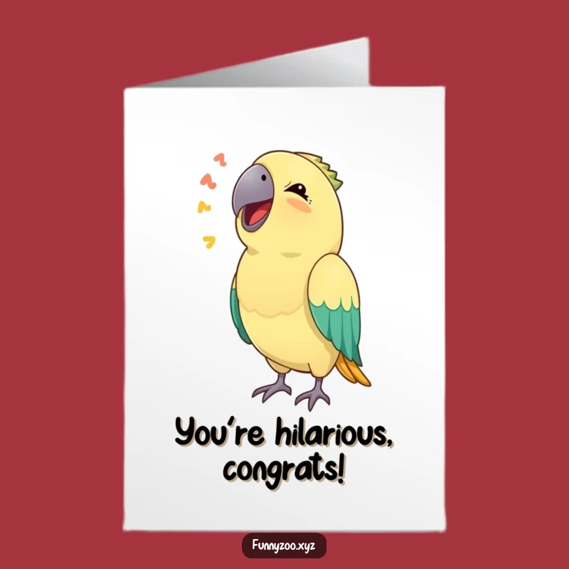 Free Printable Parrot Congrats Card - Hilarious Downloadable for Echoing Their Success!