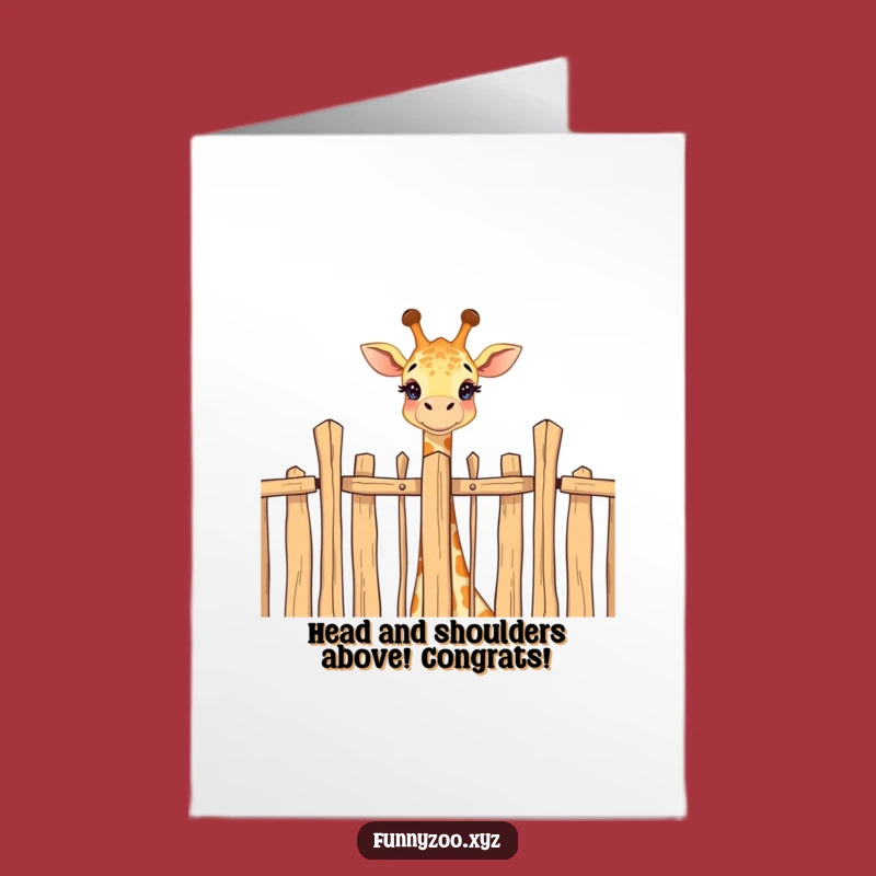 Free Printable Congrats Card: Giraffe's Success View Humorous Downloadable Gift